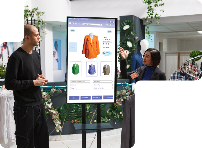 Soluções Visuais - Display digital interativo em ambiente de retalho